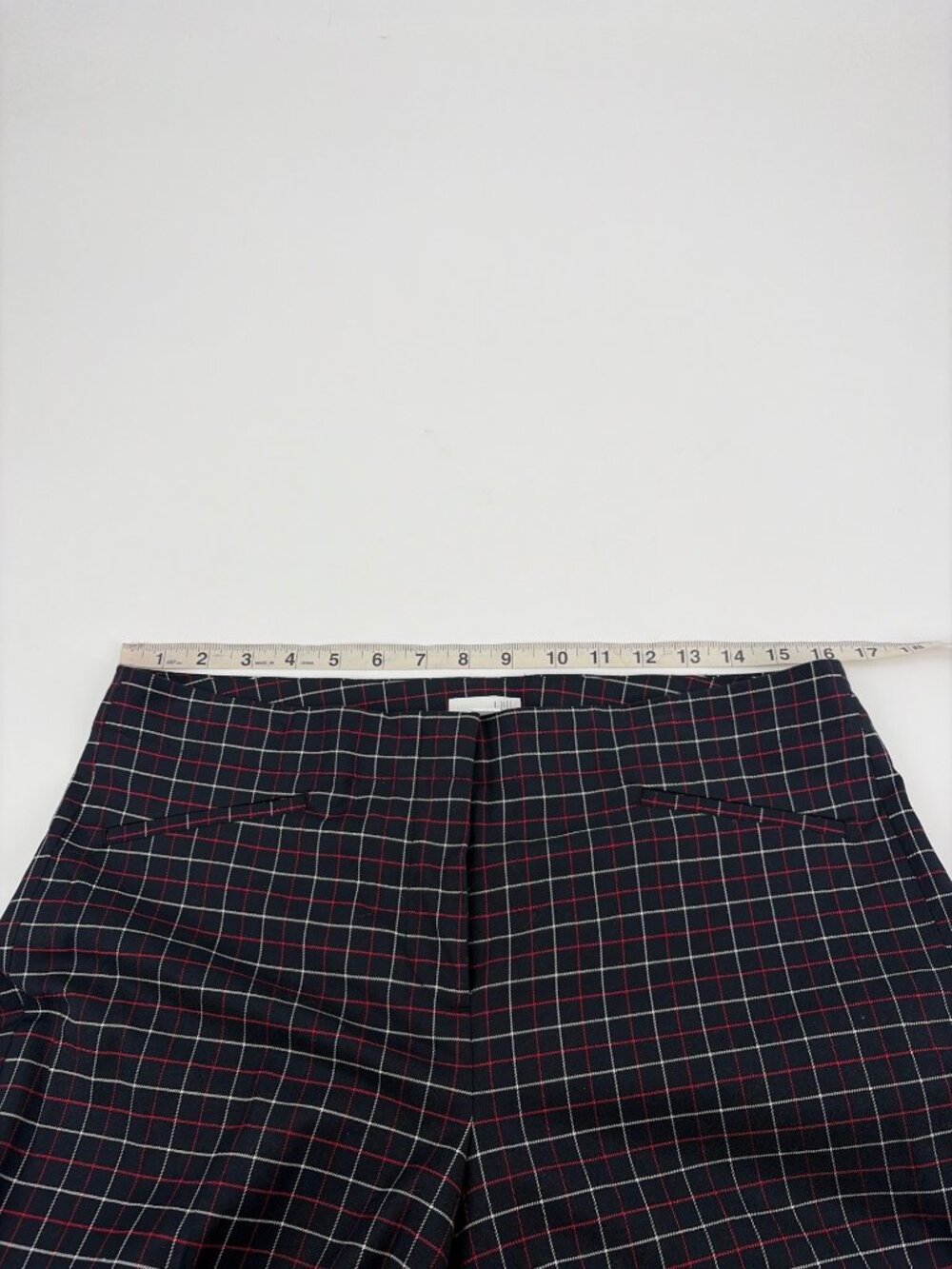 NWT J. Jill Womens 10 Academia Windowpane Plaid Ankle Pants Black Classic Career - Picture 7 of 9